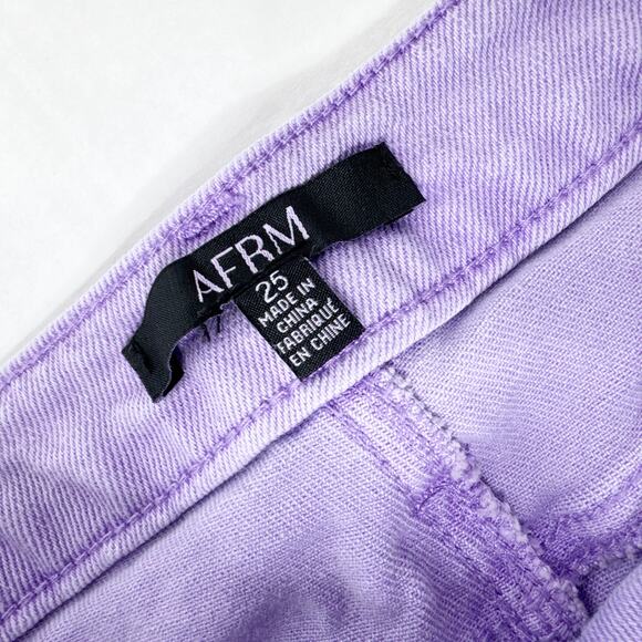 AFRM Fez Carpenter Jeans Purple Lavender Baggy Wide‎ Leg - Picture 5 of 10